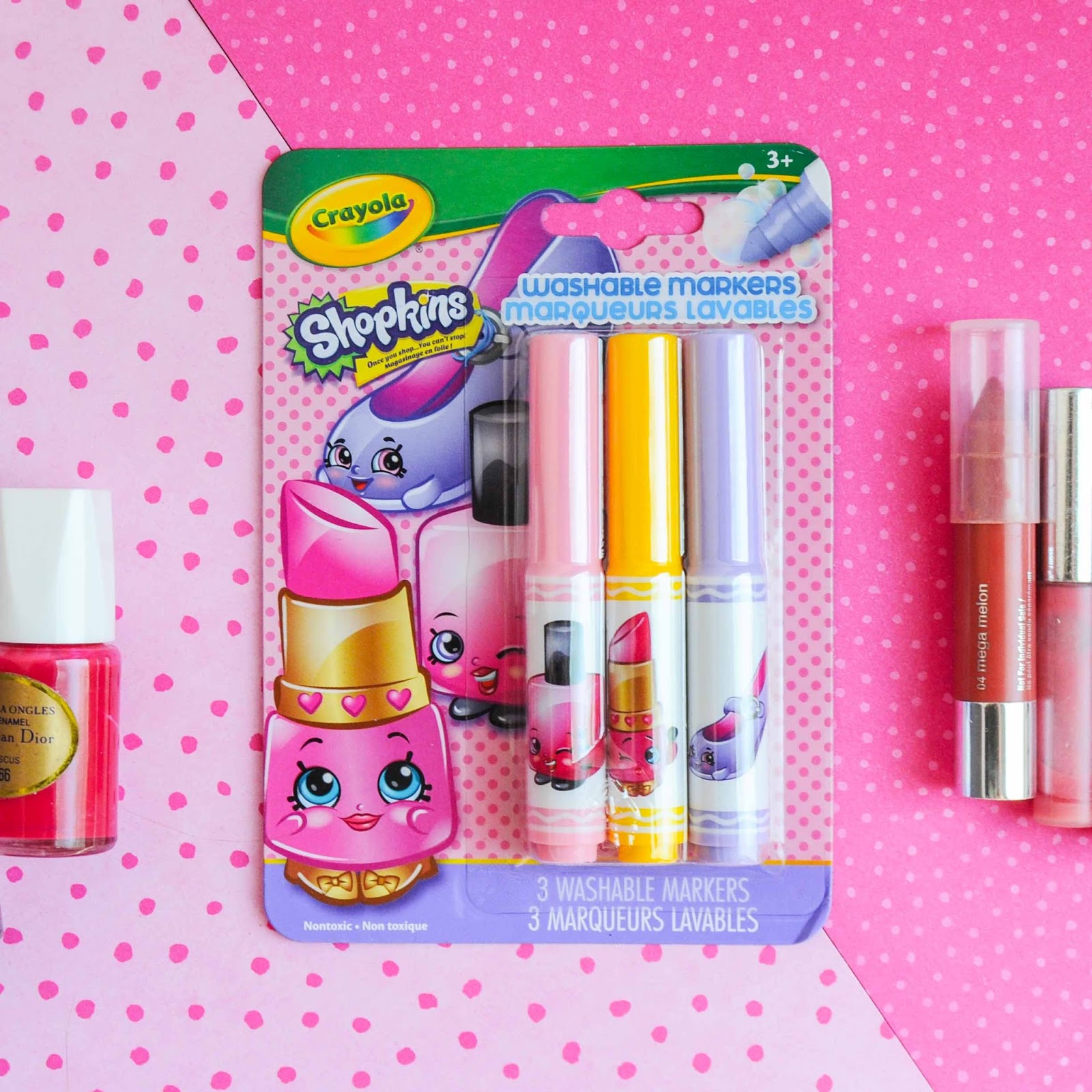 Crayola - 3 ct. Washable Pip-Squeaks Markers, Shopkins, Kookie Cookie.