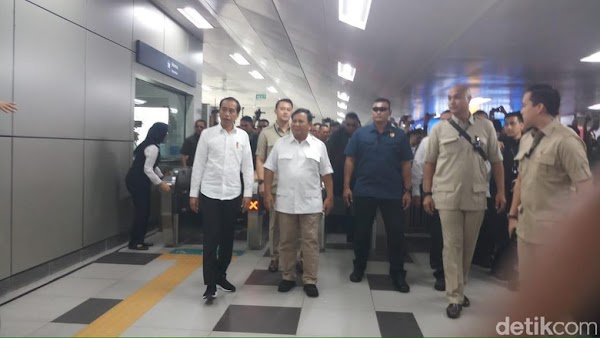 Bertemu Prabowo di MRT, Jokowi: Saya Bertemu Sahabat, Bertemu Saudara