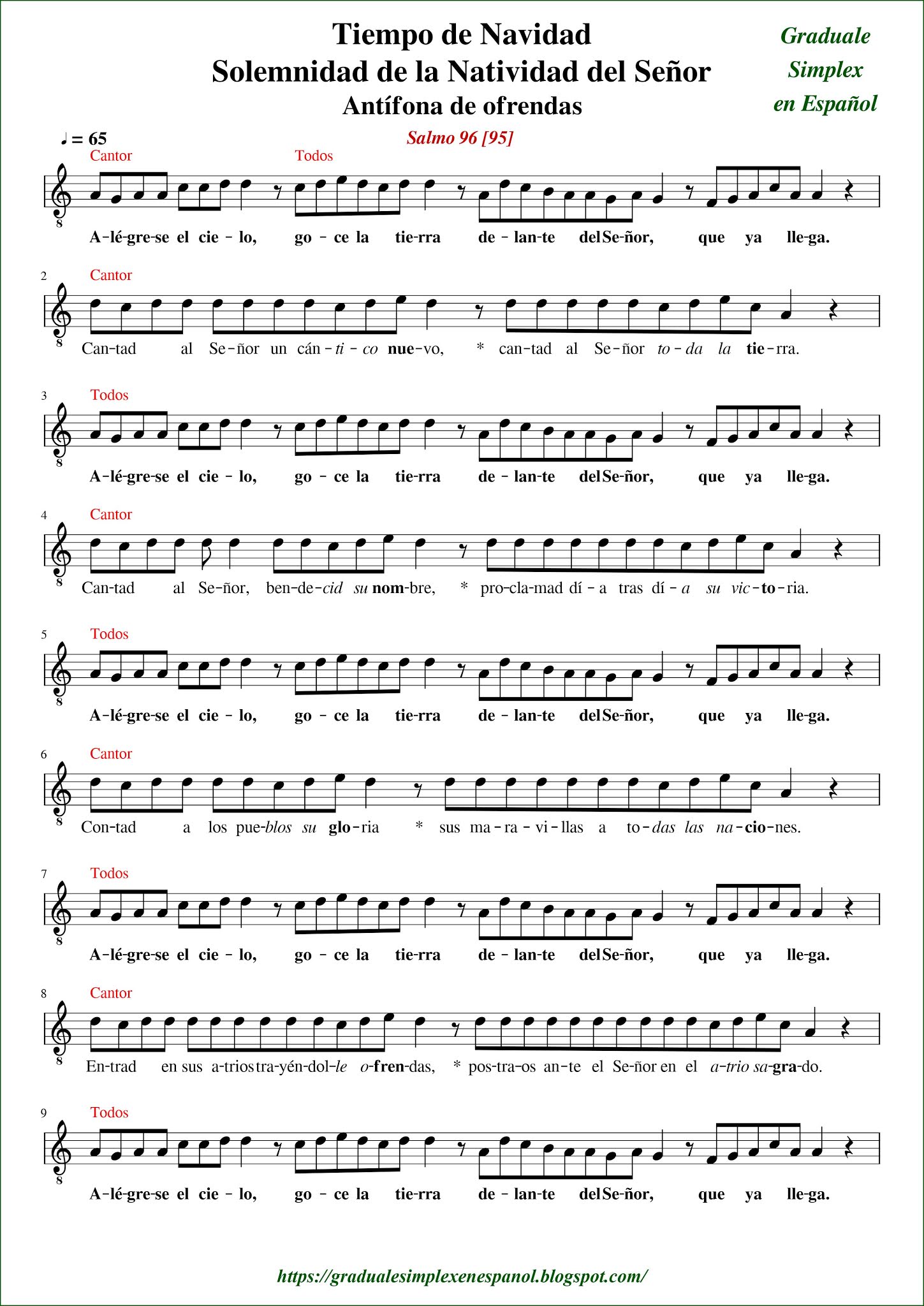 Graduale Simplex en Español: Tiempo de Navidad - Solemnidad de la ...