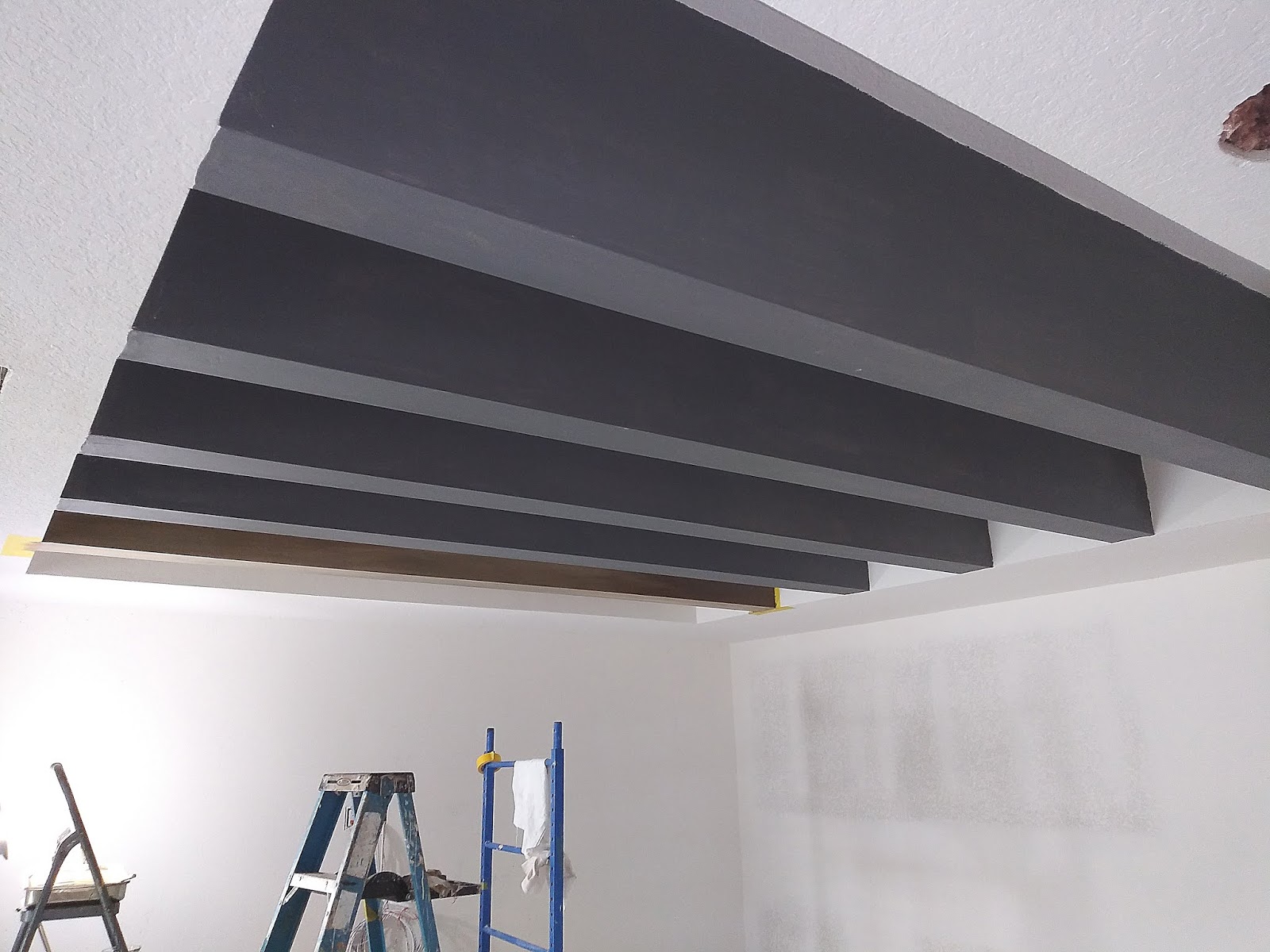 Paint Ceiling beams to Look Like Wood
