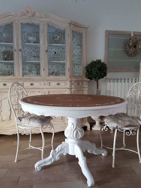 tavolo, shabby chic, legno, decora facile, casa facile, arredamento, soggiorno, chalkpaint