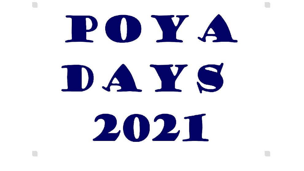 Poya Days in 2021