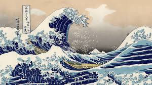 "Under a wave off Kanagawa"), also known as The Great Wave or simply The Wave, is a woodblock print by the Japanese ukiyo-e artist Hokusai. "Under a wave off Kanagawa"), also known as The Great Wave or simply The Wave, is a woodblock print by the Japanese ukiyo-e artist Hokusai.