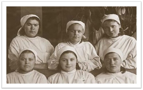 История медицинского образования. Асбестовское медицинское училище. Медсестры в 1930 году. Медсестра 1936 год. Медсестры в детской больнице в 1936 году.
