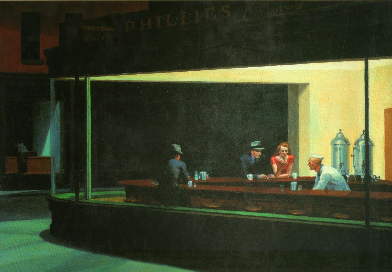 LUIS TRIMANO Arte Gráfica HOPPER Café noturno óleo 1942