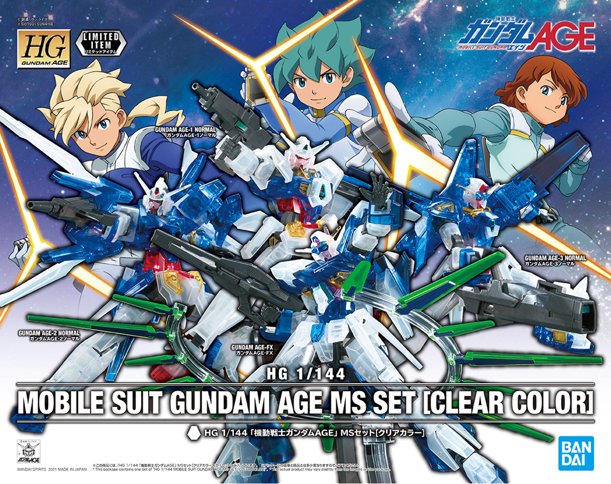 Gunpla Kit From Japan Clear Color HG 1//144 /"Mobile Suit Gundam AGE/" MS Set