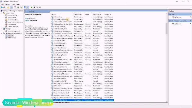 searching windows 10 search windows audio here