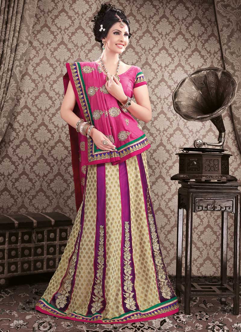 Latest Fashions Updated: New-model-Lehenga-style-embroided-Saree