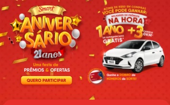 Aniversário 2021 Smart Supermercados 21 Anos Promoção