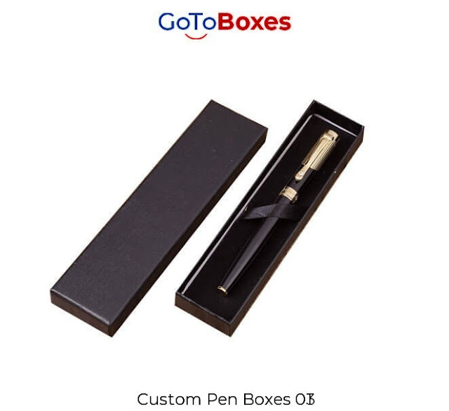 Get your custom printed Pen Boxes in versatile designs at GoToBoxes. We provide free shipment of organic boxes all over the world at modest prices.