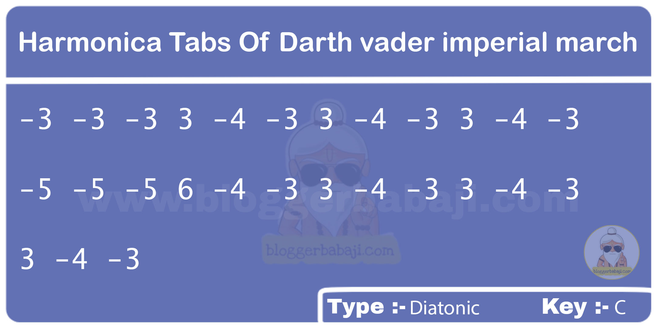 Harmonica Tabs Of Darth vader imperial march