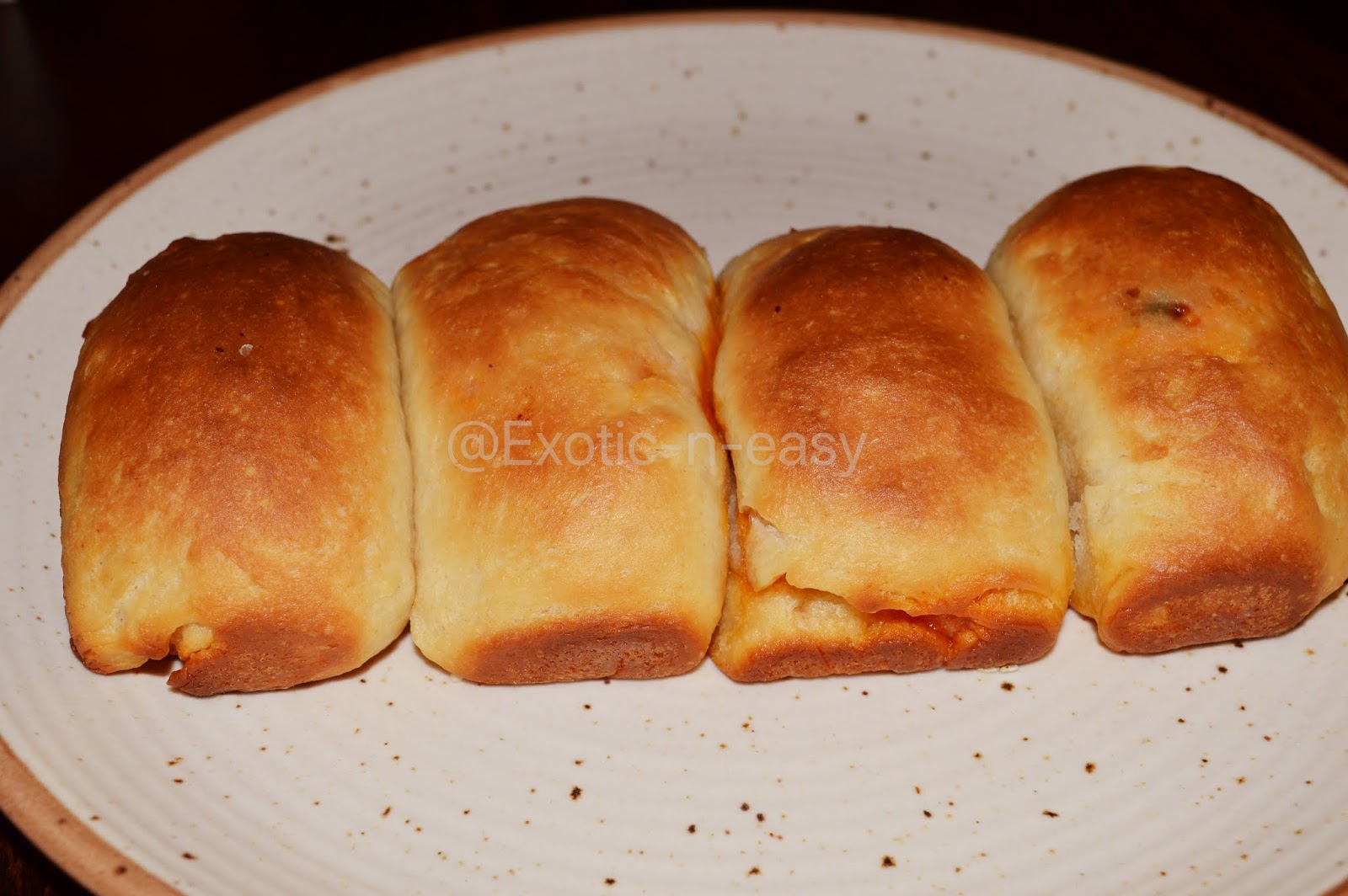 exoticneasy cooking Cheese Capsicum Stuffed Buns