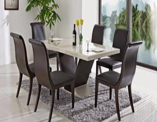 Beautiful examples of leather chairs for dining room!
