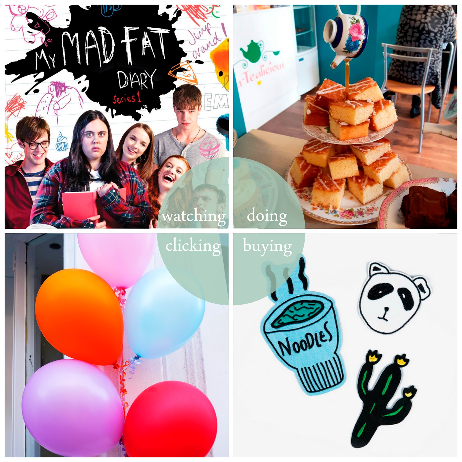 Kimberley's April Round Up round up, April 2016, My Mad Fat Diary, Hummingbird Bakery, The Whitepepper, birthday plans, balloons