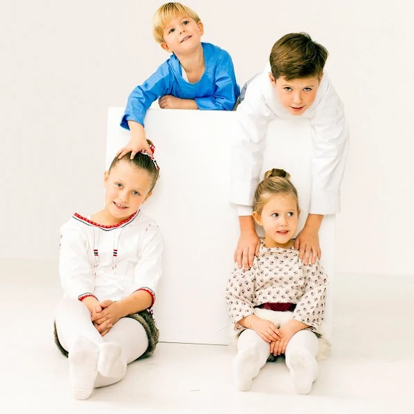 Prince Christian, Princess Isabella, Prince Vincent, Princess Josephine, Crown Prince Frederik and Crown Princess Mary