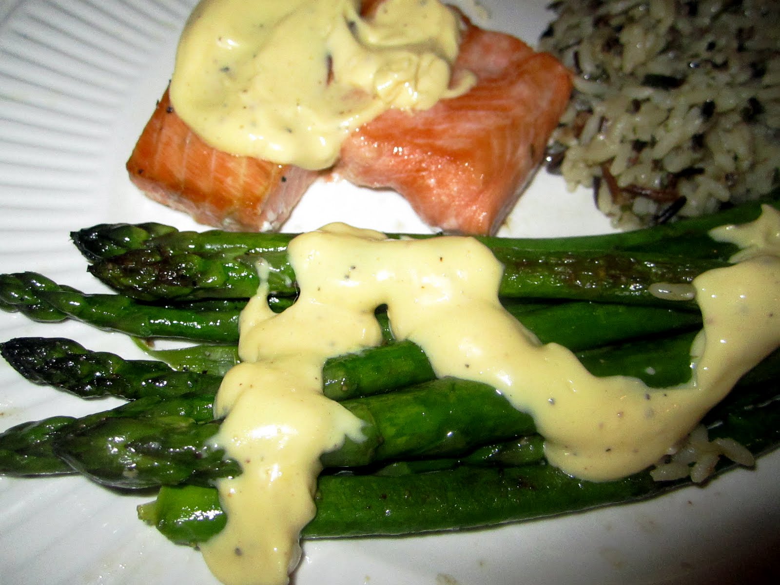 Call Me Mrs. Rapp Salmon & Asparagus with Hollandaise Sauce