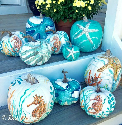 Coastal Art Pumpkins