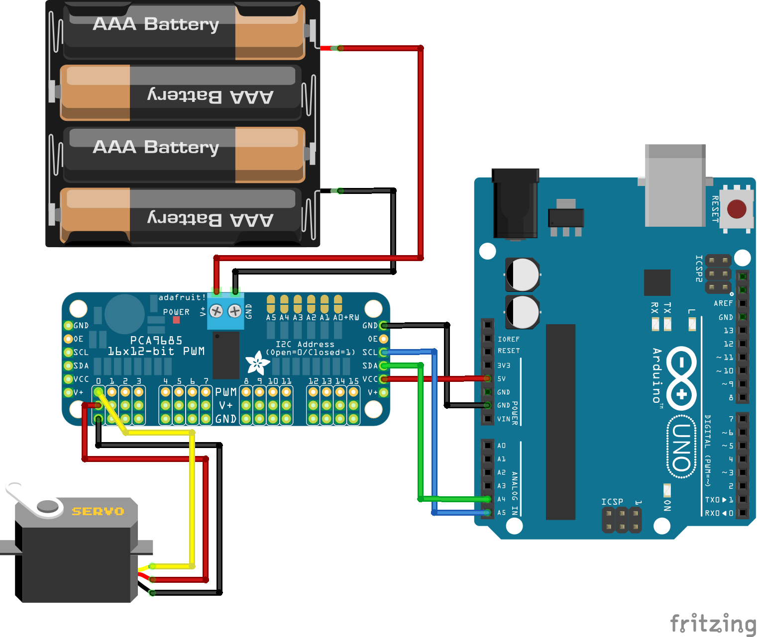 Électronique en amateur Contrôler plusieurs servomoteurs avec le PCA9685
