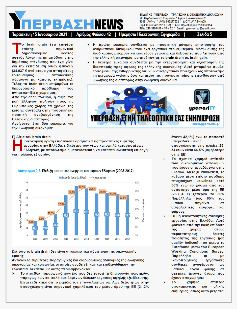 ΥΠΕΡΒΑΣΗ NEWS 15/01/2021 | 500.000 ΕΠΙΣΤΗΜΟΝΕΣ ΤΟ BRAIN DRAIN ΤΗΣ ΚΡΙΣΗΣ 14 YNEWS%2B15012021%2BPG5