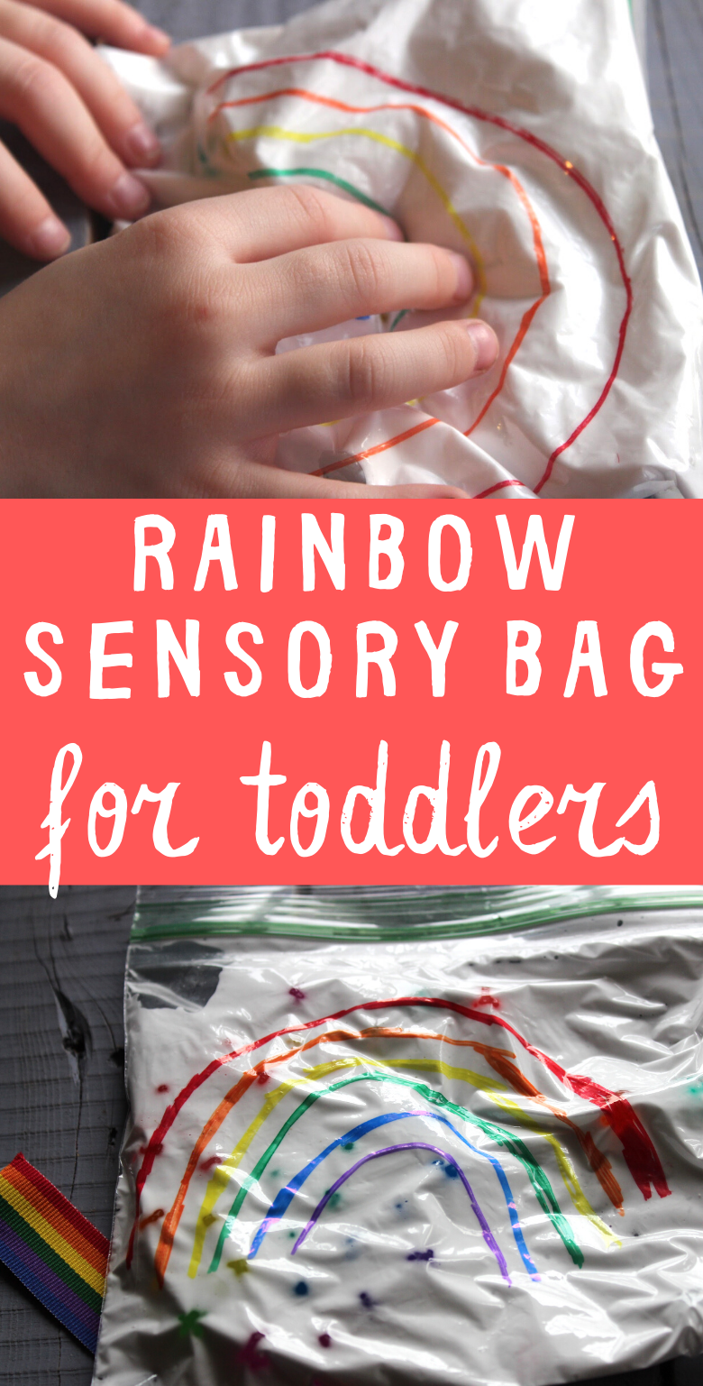 Rainbow Sensory Bag for Toddlers Messy Little Monster