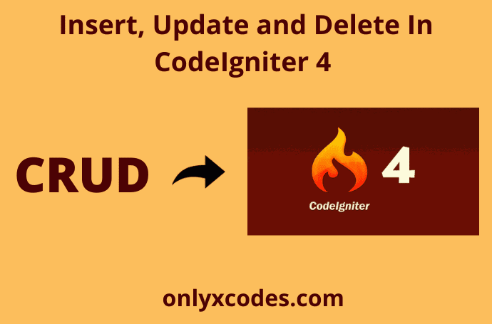 Insert, Update Delete In CodeIgniter 4