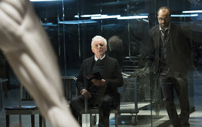 Anthony Hopkins and Jeffrey Wright in HBO's Westworld Series