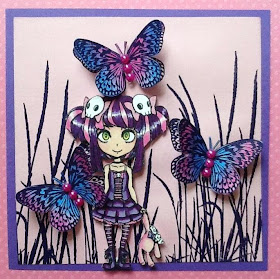 visible image stamps tall grass stamp butterfly stamp teen girl stamp