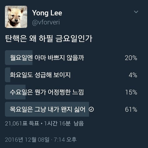 탄핵은 왜 금요일인가.jpg | 인스티즈