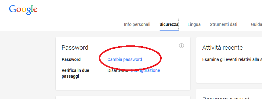 Come Si Cambia La Password Di Google