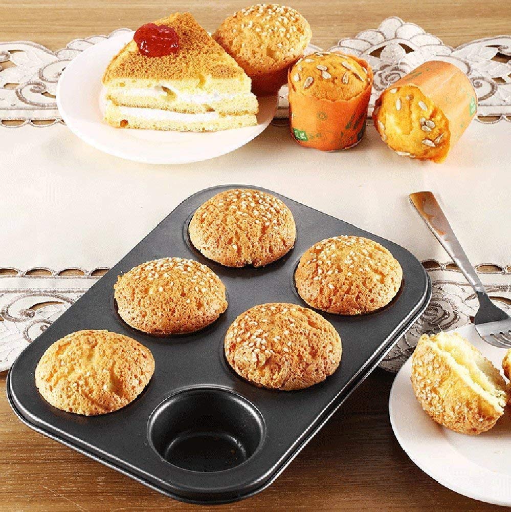 6 Cup Muffin Pan, NonStick Baking Pans, Easy to Clean and Perfect for