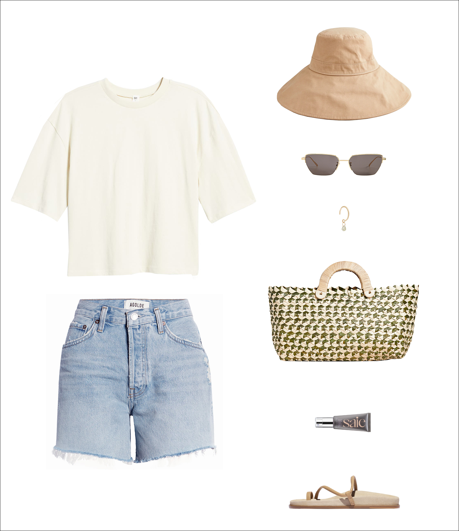 An Everyday Denim Shorts Outfit Idea for Summer