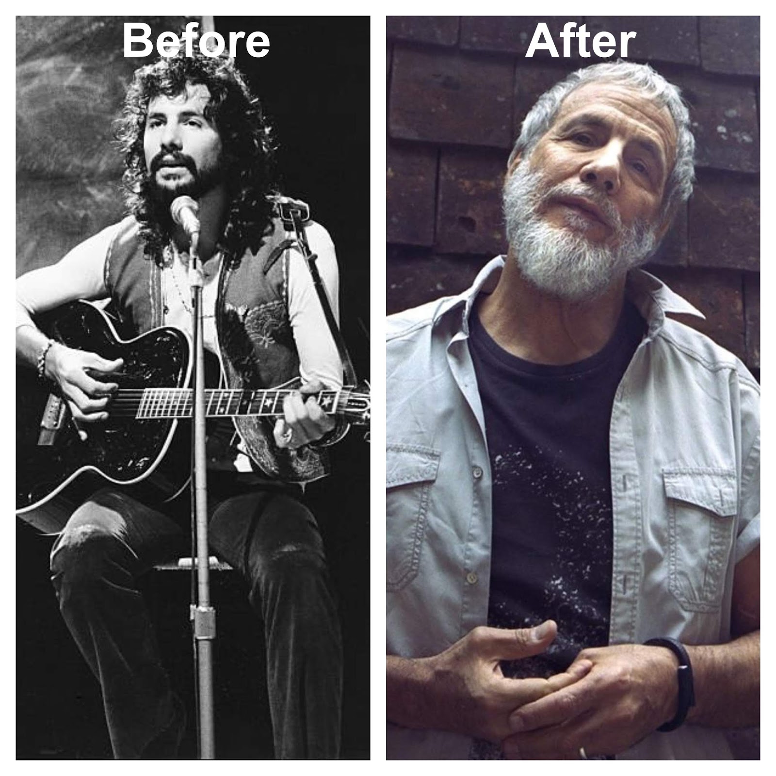 Cat Stevens before and after accepting Islam and converted to islam
