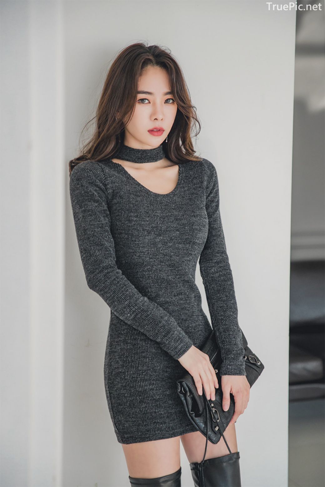 Korean fashion model - An Seo Rin - Woolen office dress collection - TruePic.net - Picture 12