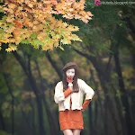 Park Hyun Sun – Autumn Orange Dress Foto 28