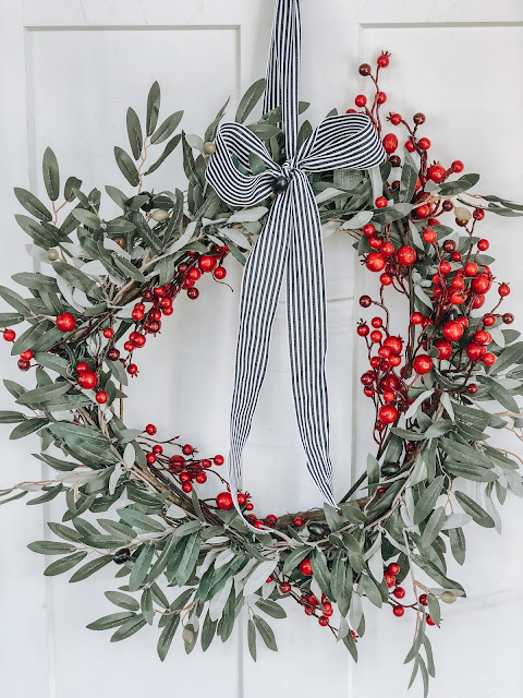 Nearly Natural Olive Leaf Christmas wreath