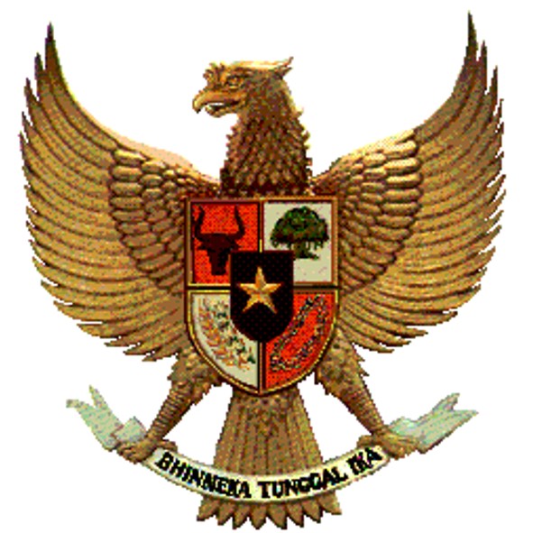 Label Stiker Garuda Pancasila Makna Lambang Gambar Hitam Putih