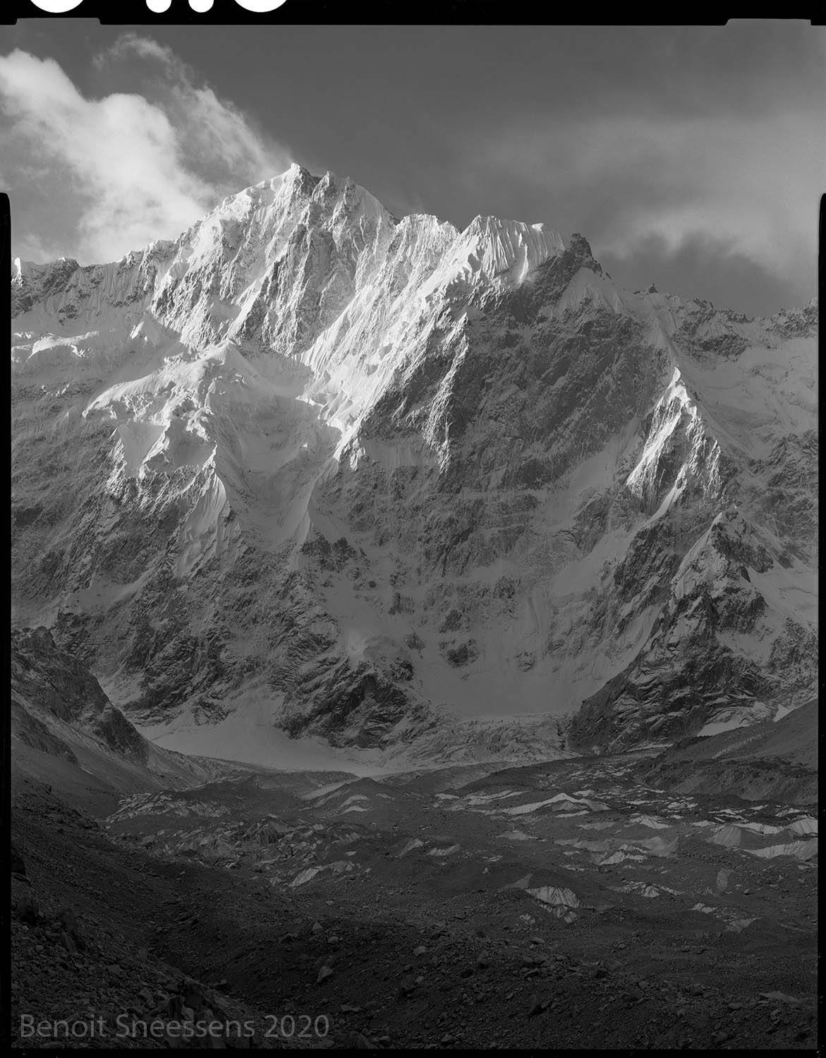 Rupur Glacier Hunza valley. peaks in Rupur Glacier Hunza. Kuk Sar I M 6943 m and Kuk Sar II 6925 m Rupur Glacier, Batura Glacier Chipurson valley Hunza, Gilgit Baltistan Pakistan