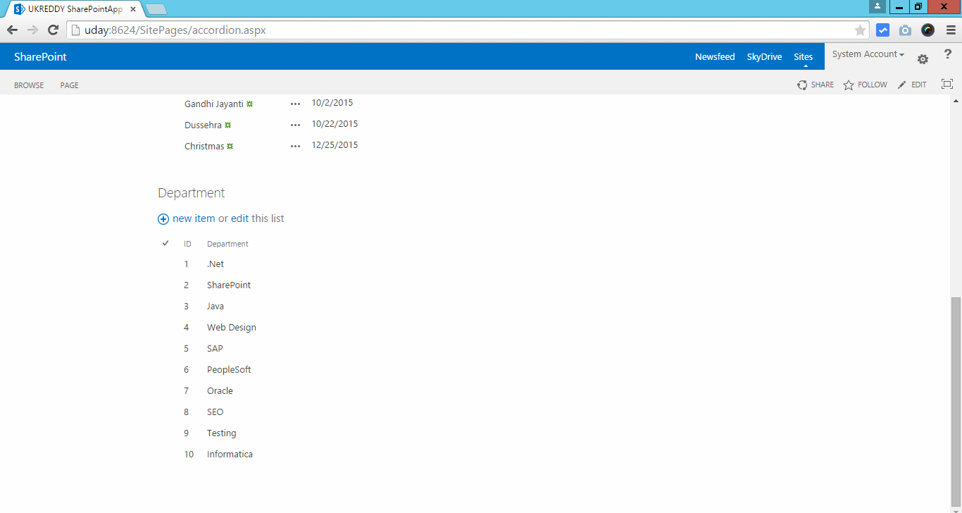 Ukreddy SharePoint How to show multiple web parts in accordion style