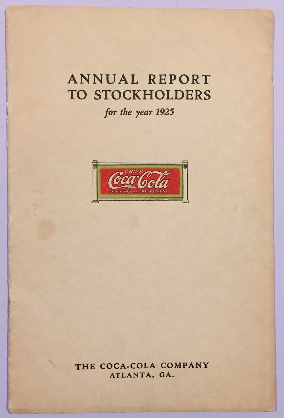 My CocaCola® Blog CocaCola Annual Reports