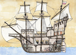 ship pirate watercolor simple dollhouse cut