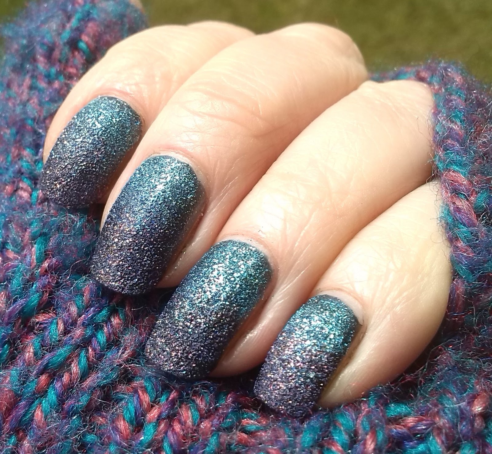 Avon Stardust Polished Plum and Teal Glitter 