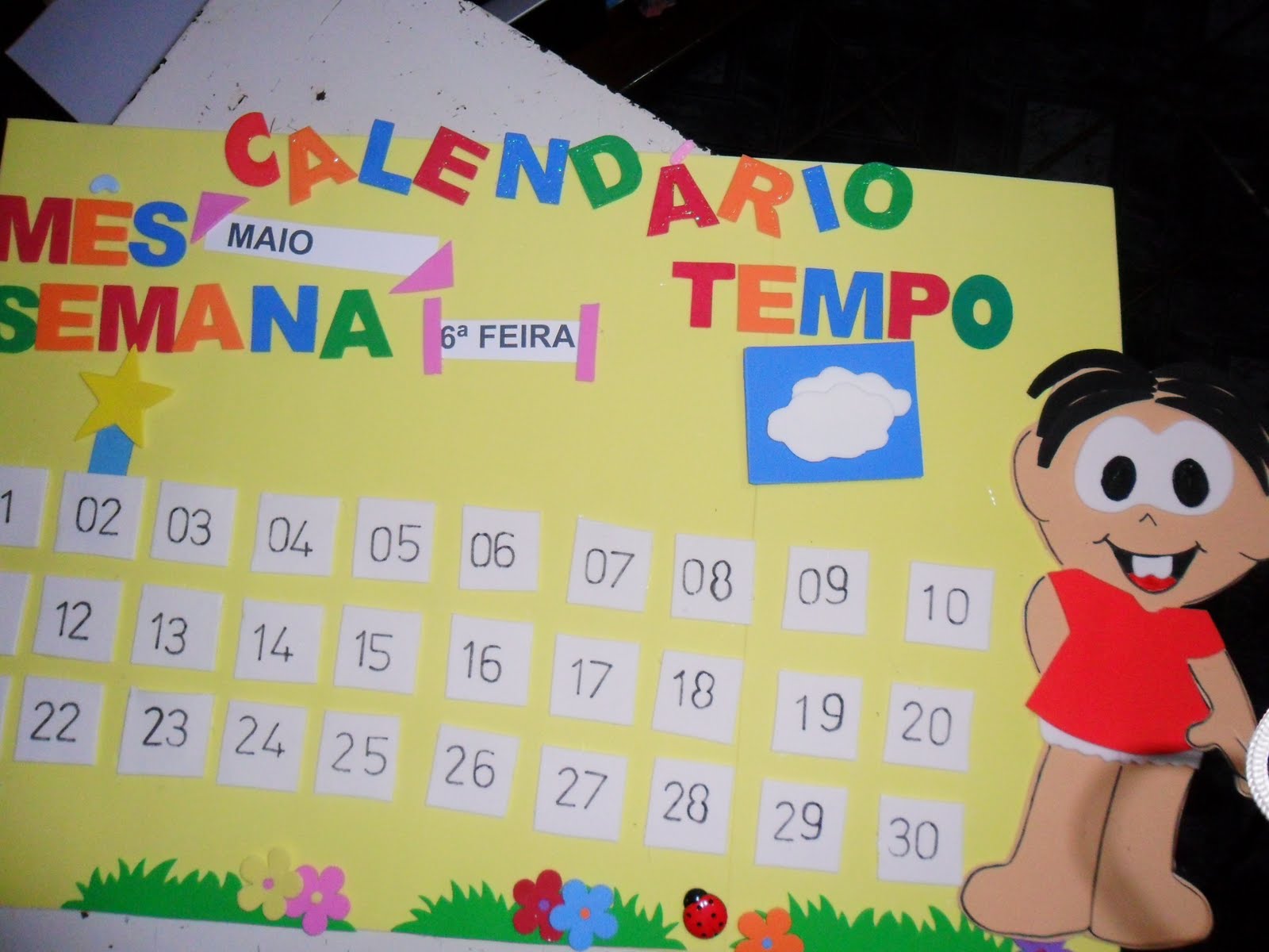 Bloguinho da Vânia calendário monica