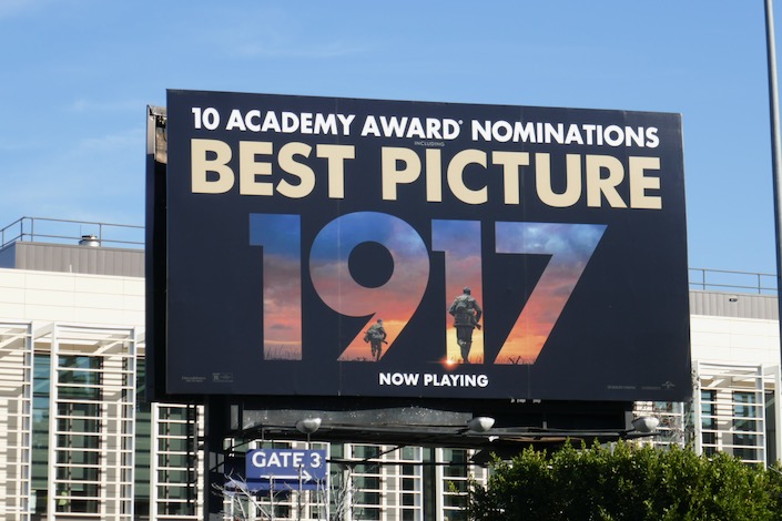 1917 Best Picture Oscar nominee billboard 1917 Best Picture Oscar nominee billboard