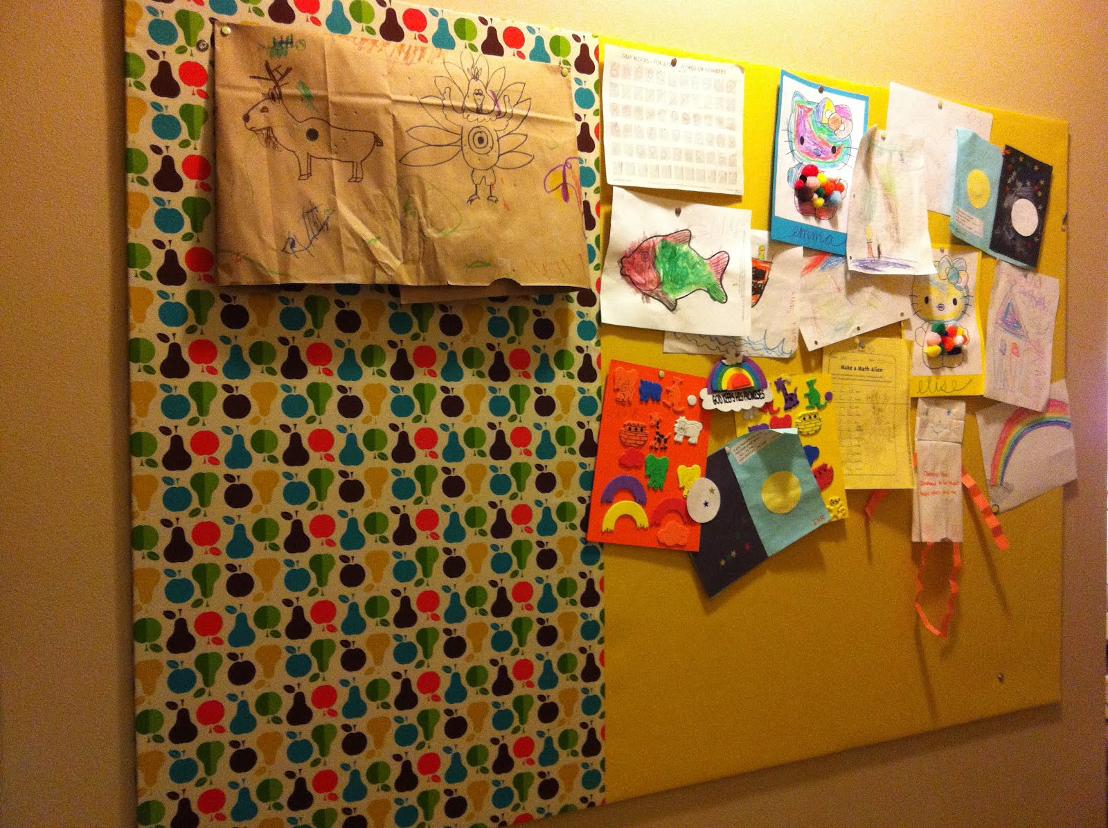 family of five cheap and easy DIY bulletin board