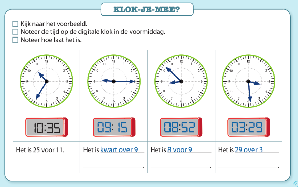 VBS 4de leerjaar: Correctiesleutel dinsdag 5 mei