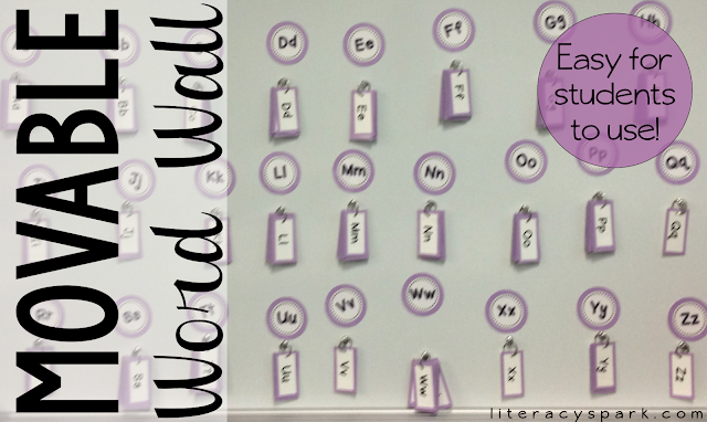 Are you tired of your students crowding around your word wall or running out of space for new words?  Save space and make your word wall interactive by creating a movable word wall!