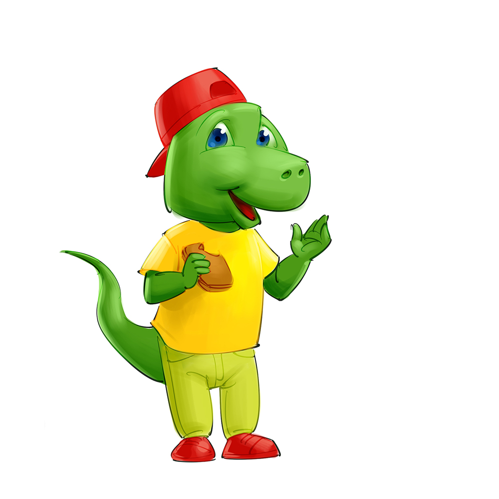 dinosaur mascot design