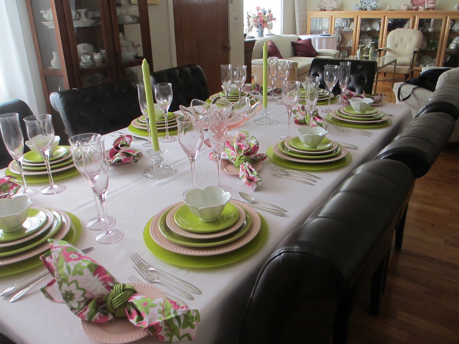 The Welcomed Guest: Pale Pink and Lime Green