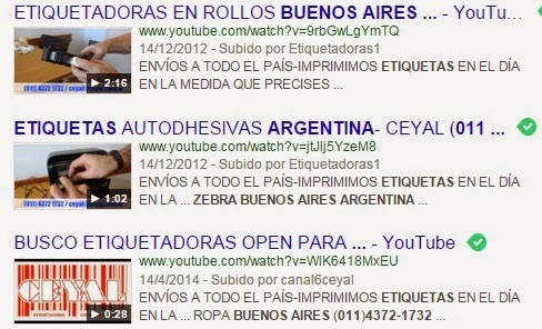 Rollos de etiquetas  Ramos Mejia Bs As Av Rivadavia Av Gaona Av de Mayo