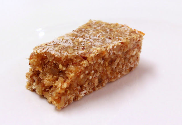 Barra de proteína banana e coco